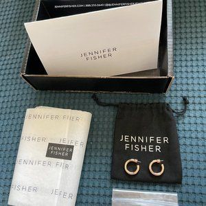 Jennifer Fisher NATASHA HUGGIES 14K Rose Gold Plated Brass NEW
